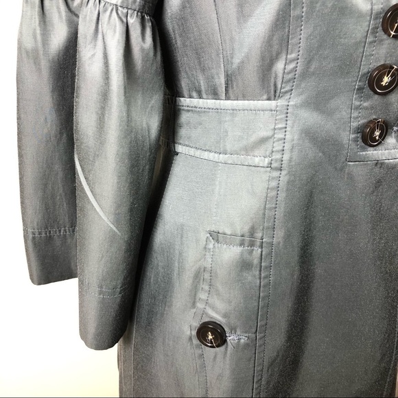 Nanette Lepore Vintage trench coat jacket  bow back size 6 - Picture 6 of 16